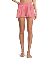 ELAN Cotton Blend Coordinating Smock Waist Shorts