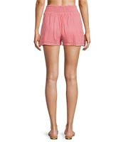 ELAN Cotton Blend Coordinating Smock Waist Shorts