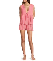 ELAN Cotton Blend Coordinating Smock Waist Shorts