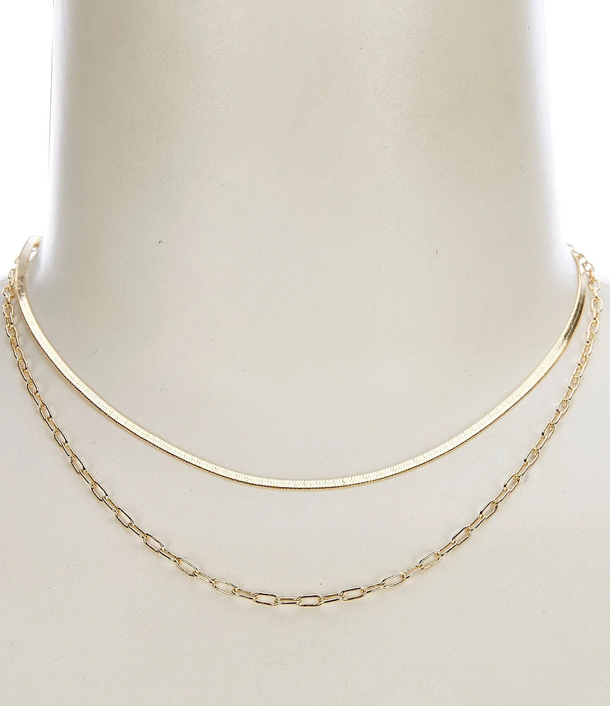 Electric Picks Double Chain Necklace