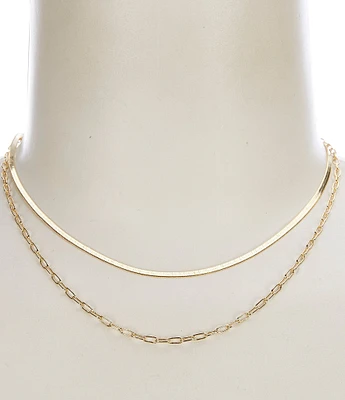 Electric Picks Double Chain Necklace