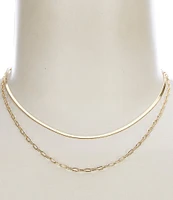 Electric Picks Double Chain Necklace