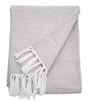 ELISABETH YORK Blythe Cotton Chenille Fringe Throw Blanket