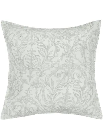 ELISABETH YORK Carolina Damask Printed Interwoven Linen Cotton Euro Sham