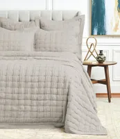 ELISABETH YORK Danette Textured Vertical Stripe Dobby Weave Quilt