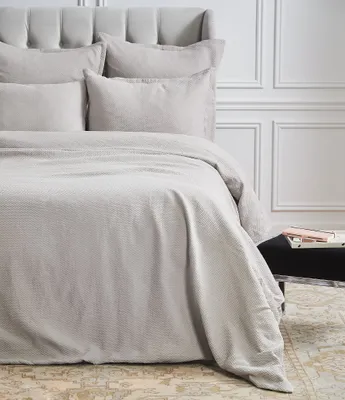 ELISABETH YORK Diamond Matelasse Cotton Duvet Cover