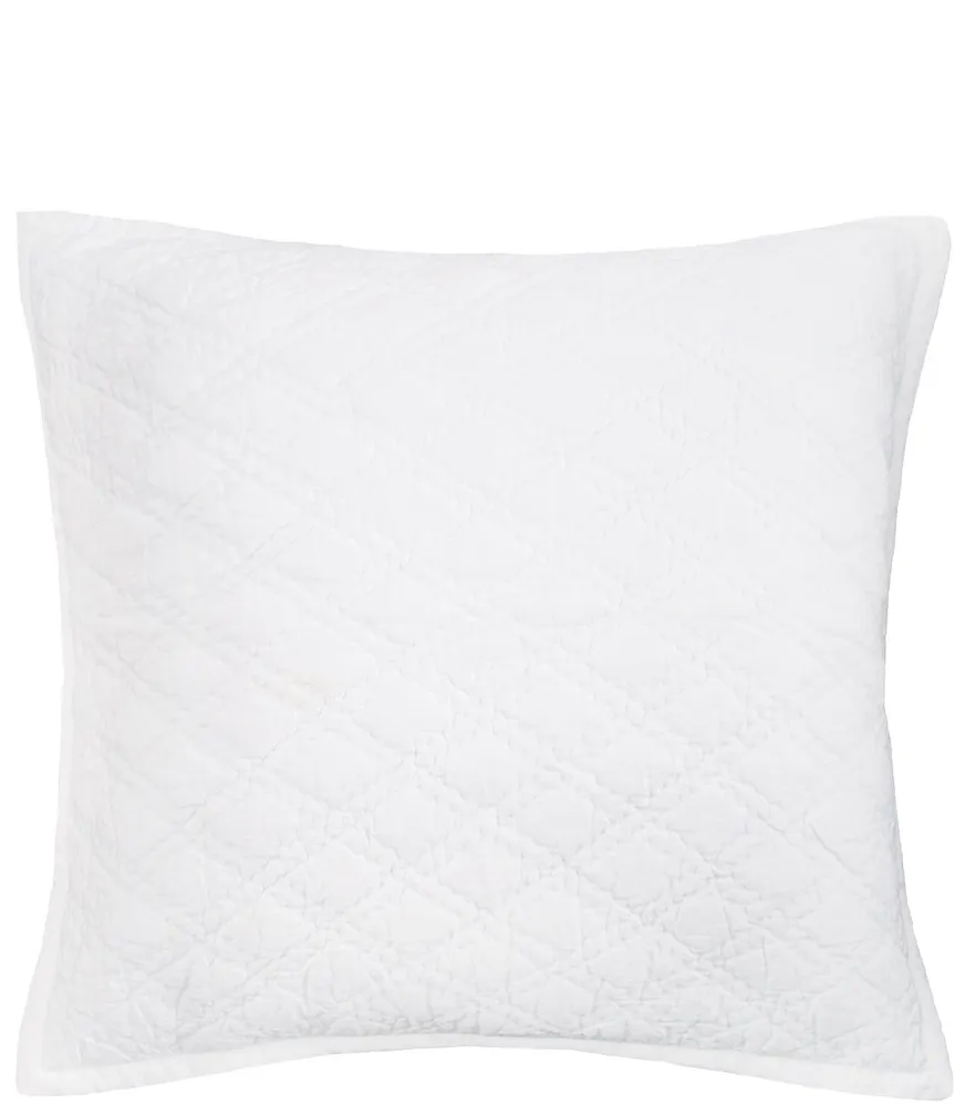 ELISABETH YORK Emory Channel Stitch Diamond Pattern Euro Sham