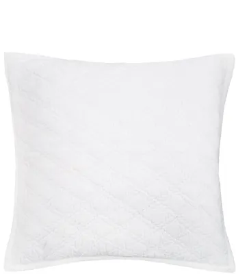 ELISABETH YORK Emory Channel Stitch Diamond Pattern Euro Sham