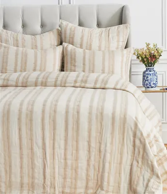 ELISABETH YORK Farren Jacquard Woven Stripe Pattern Cotton Quilt