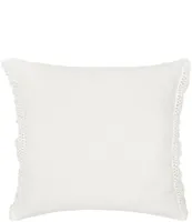 ELISABETH YORK Lavato Hand-Knotted Fringe Cotton Euro Sham