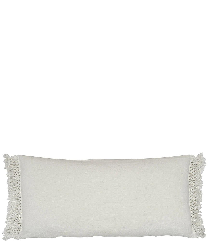 ELISABETH YORK Lavato Fringed Bolster Pillow