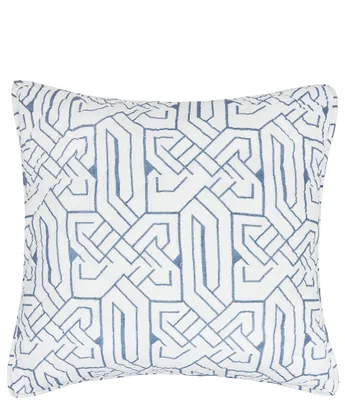 ELISABETH YORK Marlowe Storm Geometric Pattern Cotton Gauze Euro Sham