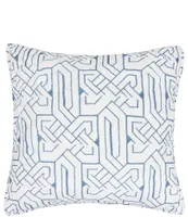 ELISABETH YORK Marlowe Storm Geometric Pattern Cotton Gauze Euro Sham