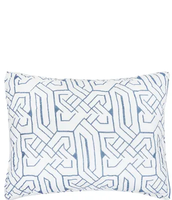 ELISABETH YORK Marlowe Storm Geometric Pattern Cotton Gauze Standard Sham