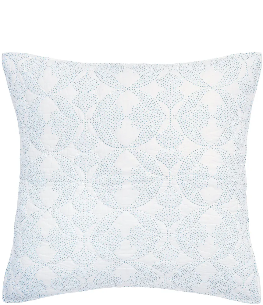 ELISABETH YORK Paloma Exotic Floral Tile Cotton Gauze Euro Sham