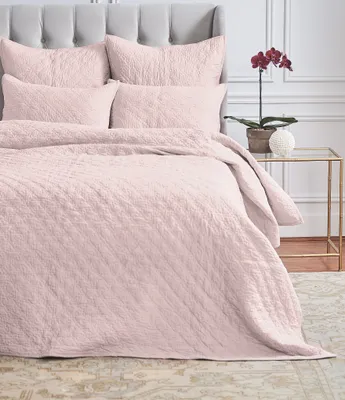 ELISABETH YORK Sutton Doubler-Layer Diamond Quilting Cotton Chambray Quilt