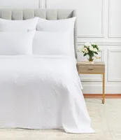 ELISABETH YORK Vance Geometric Chevron Matelasse Cotton Coverlet