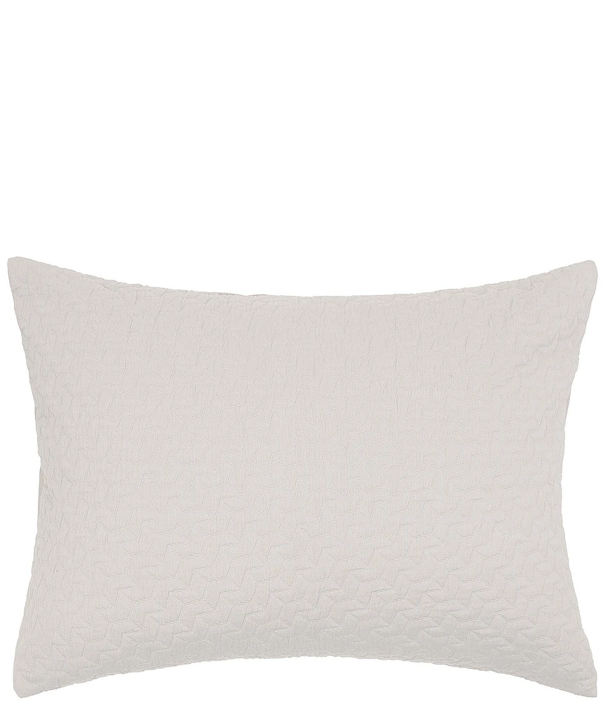 ELISABETH YORK Vance Matelasse Geometric Chevron Cotton Sham