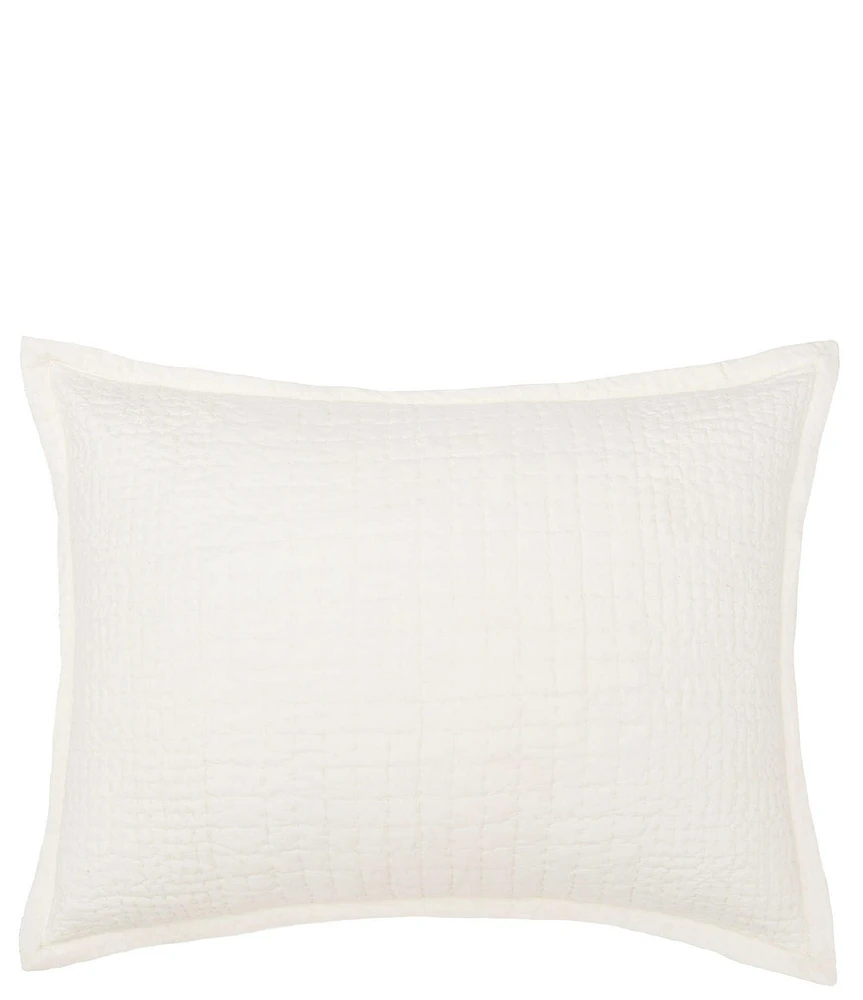 ELISABETH YORK Willa Ivory Cotton Voile Pillow Sham