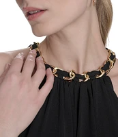 Eliza J Halter Chain Neck Cutaway Shoulder Ruched Jersey Blouson Maxi Dress