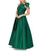 Eliza J Halter Neck Bow Detail Taffeta Ballgown