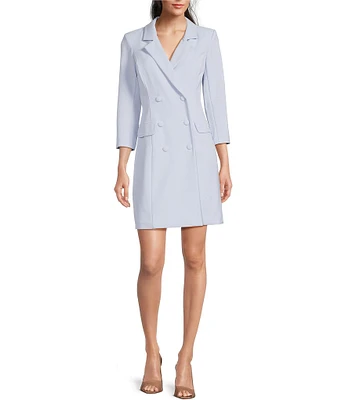 Eliza J 3/4 Sleeve Collared Jacket Blazer Dress