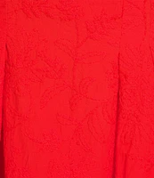 Eliza J Plus Size Short Sleeve Embroidered Cotton Mini Dress