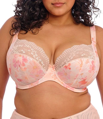 Elomi Lucie Cosmos Print Full Busted Underwire Stretch Plunge Bra