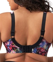 Elomi Lucie Floral Cherry Blossom Print Full Busted Underwire Stretch Plunge Bra