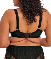 Elomi Morgan Lace-Trimmed Floral Full-Busted Contour U-Back Underwire Bra