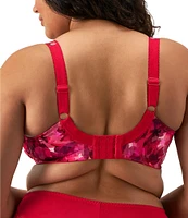 Elomi Morgan Lace-Trimmed Printed Full-Busted Contour U-Back Underwire Bra