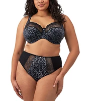 Elomi Morgan Stretch Lace-Trimmed Animal Print Full-Busted Contour U-Back Underwire Bra