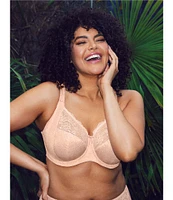 Elomi Morgan Lace-Trimmed Full-Busted Contour U-Back Underwire Bra