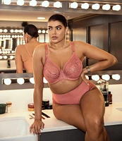 Elomi Priya Full-Busted Underwire Unlined Embroidery Plunge Bra