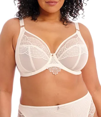 Elomi Priya Full-Busted Underwire Unlined Embroidery Plunge Bra