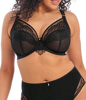 Elomi Priya Full-Busted Underwire Unlined Embroidery Plunge Bra