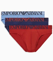 Emporio Armani Solid Briefs 3-Pack