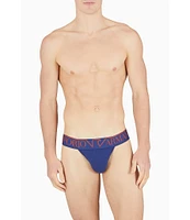 Emporio Armani Stretch Cotton Knit Printed Logo Jockstrap