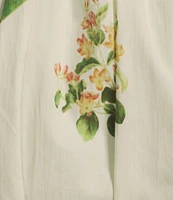 En Saison Ashley Floral Button Down Collar Neck Short Sleeve Mini Shirt Dress