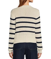 En Saison Helena Knit Stripe #double;C'est Bon#double; Crew Neck Long Sleeve Sweater