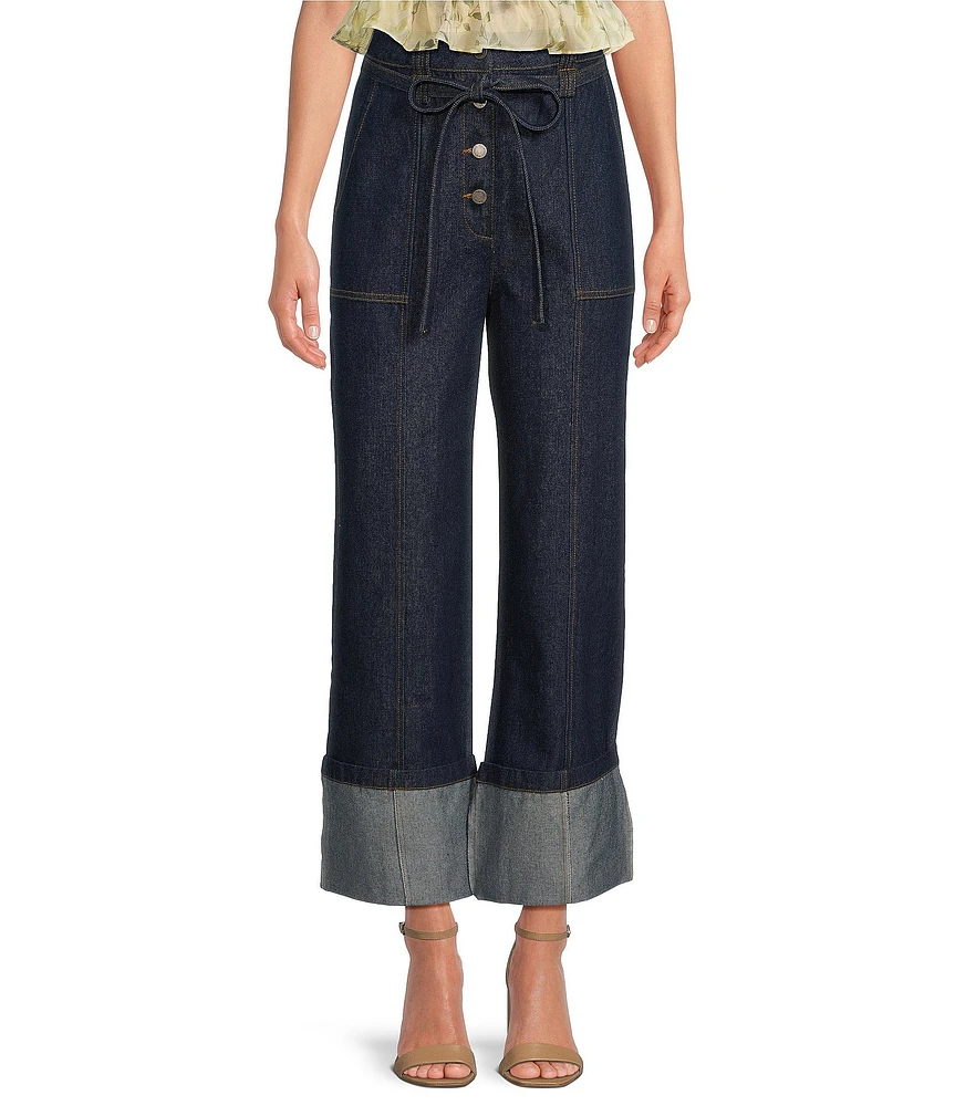 En Saison Nicola Wide Leg Cuff Jeans
