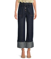 En Saison Nicola Wide Leg Cuff Jeans