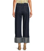En Saison Nicola Wide Leg Cuff Jeans