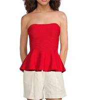 En Saison Payton Detachable Square Neck Sleeveless Peplum Top