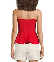 En Saison Payton Detachable Square Neck Sleeveless Peplum Top