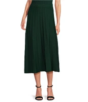 En Saison Sigrid Pleated Knit Midi Skirt