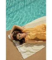 En Saison Taylor V-Neck Sleeveless Eyelet Trim Maxi Dress