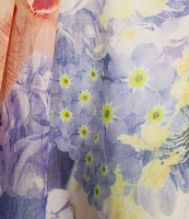 En Saison Taylorann Floral Print Sweetheart Neck Sleeveless Maxi Dress
