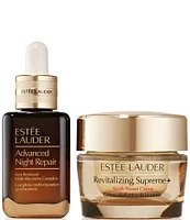 Estee Lauder Advanced Night Repair Serum and Revitalizing Supreme+ Repair, Lift, and Glow Skincare Duo