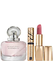 Estee Lauder Beautiful Magnolia Fragrance and Makeup 3-Piece Gift Set